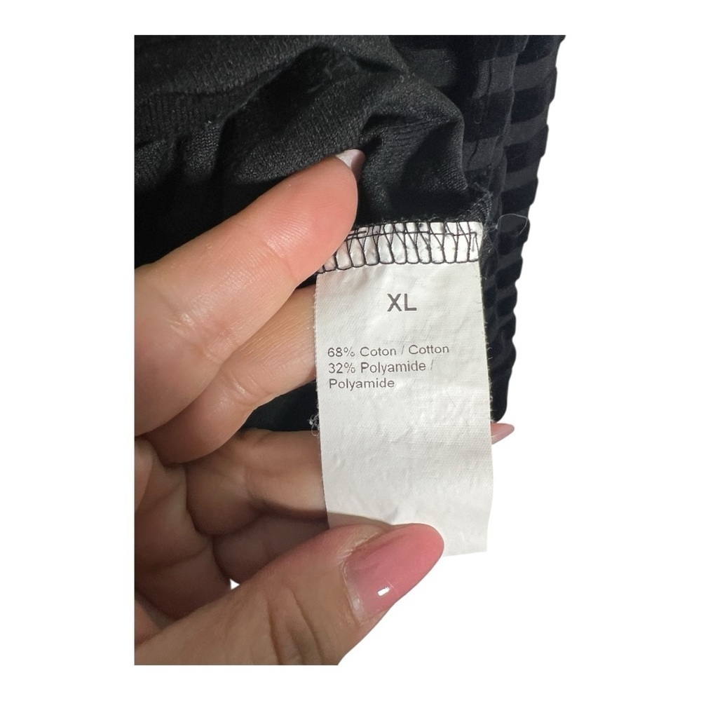 Sonya Rykiel - Elegant Black Striped Women's shirt- Button Accents - Size XL - Picture 6 of 6